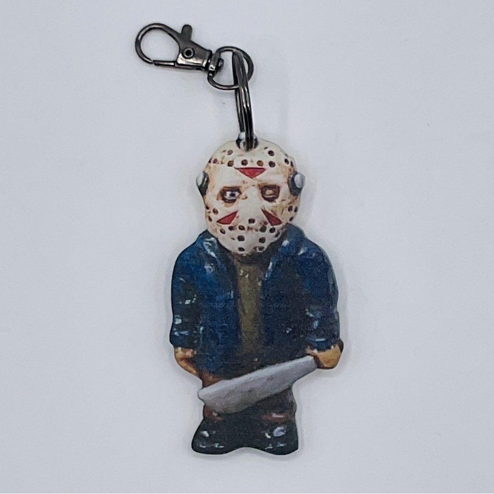 JASON KEYCHAIN KEYRING CLIP Horror Friday 13th Movie Halloween Ornament Backpack